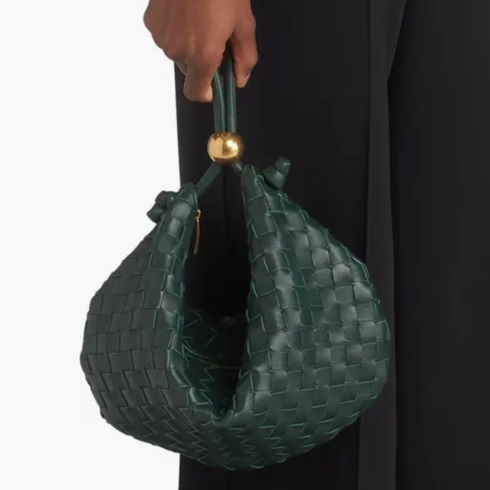 Bottega Veneta Green Mini Woven Bag